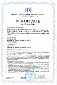 PERT certificate ITC